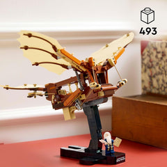 LEGO Icons Leonardo Da Vinci's Flying Machine With Flapping Wings - Include minifigurină și suport - Set de construcție pentru adulți - Set de decorațiuni pentru casă - Idee de cadou - 10363 Seturi de constructie Besuche den LEGO-Store