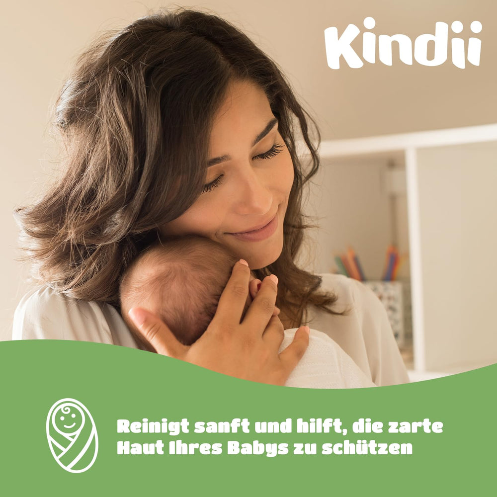 Șervețele umede Kindii Natural Balance pentru bebeluși – (1 x 60 buc.) Șervețele umede pentru bebeluși și copii – Protectoare, Aloe Vera, Parfum delicat – 60 buc.