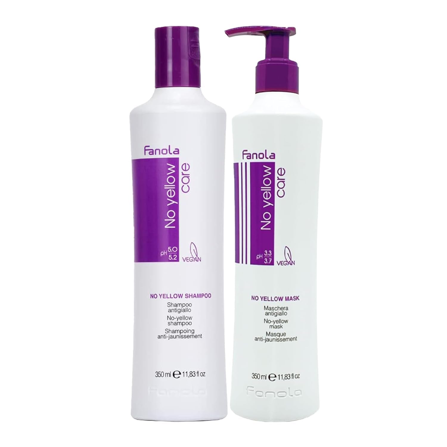 Fanola No Yellow Silver Șampon împotriva parului vopsit cu pete Duș și baie Fanola 350 ml Pachet cu Fanola No Yellow Mask