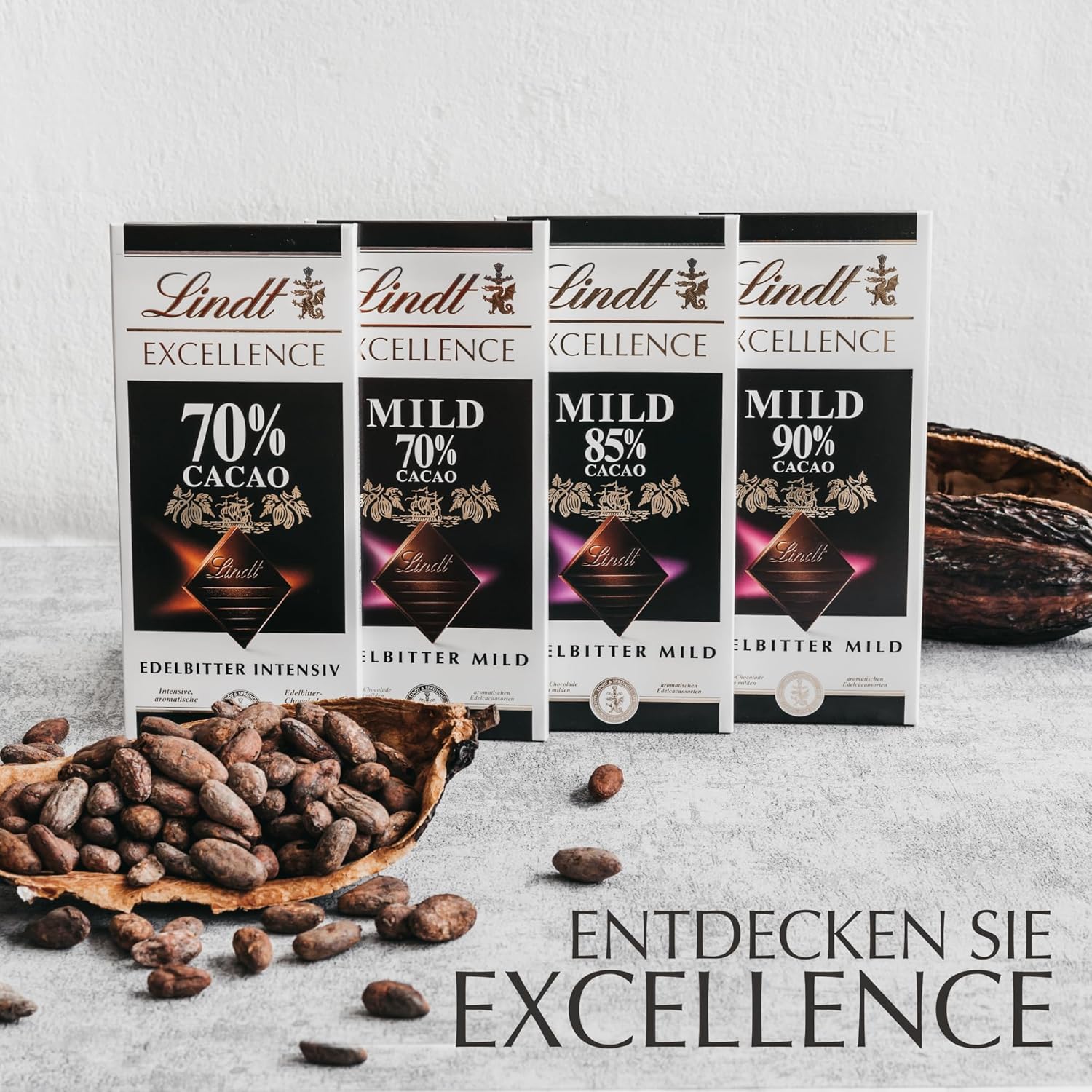 Lindt Excellence 78 La Suta Cacao Baton - Intensitate Cacao Persistenta Baton Vegan 100g Cadou Ideal