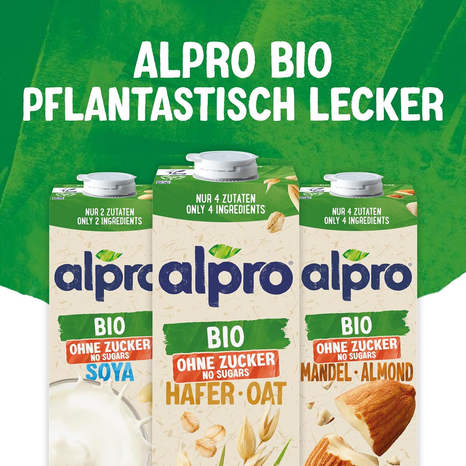 Alpro Bio Haferdrink Fara Zahăr - Băutură vegetală cu ovăz