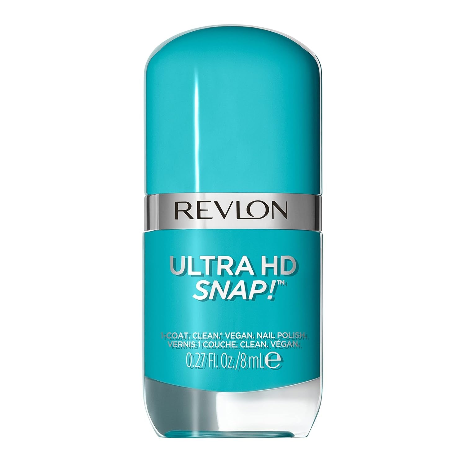 Oja Revlon Ultra HD Snap, formulă vegană de lungă durată, uscare rapidă și acoperire completă într-un singur strat, culoare (8 ml), roșu și negru (014), unisex