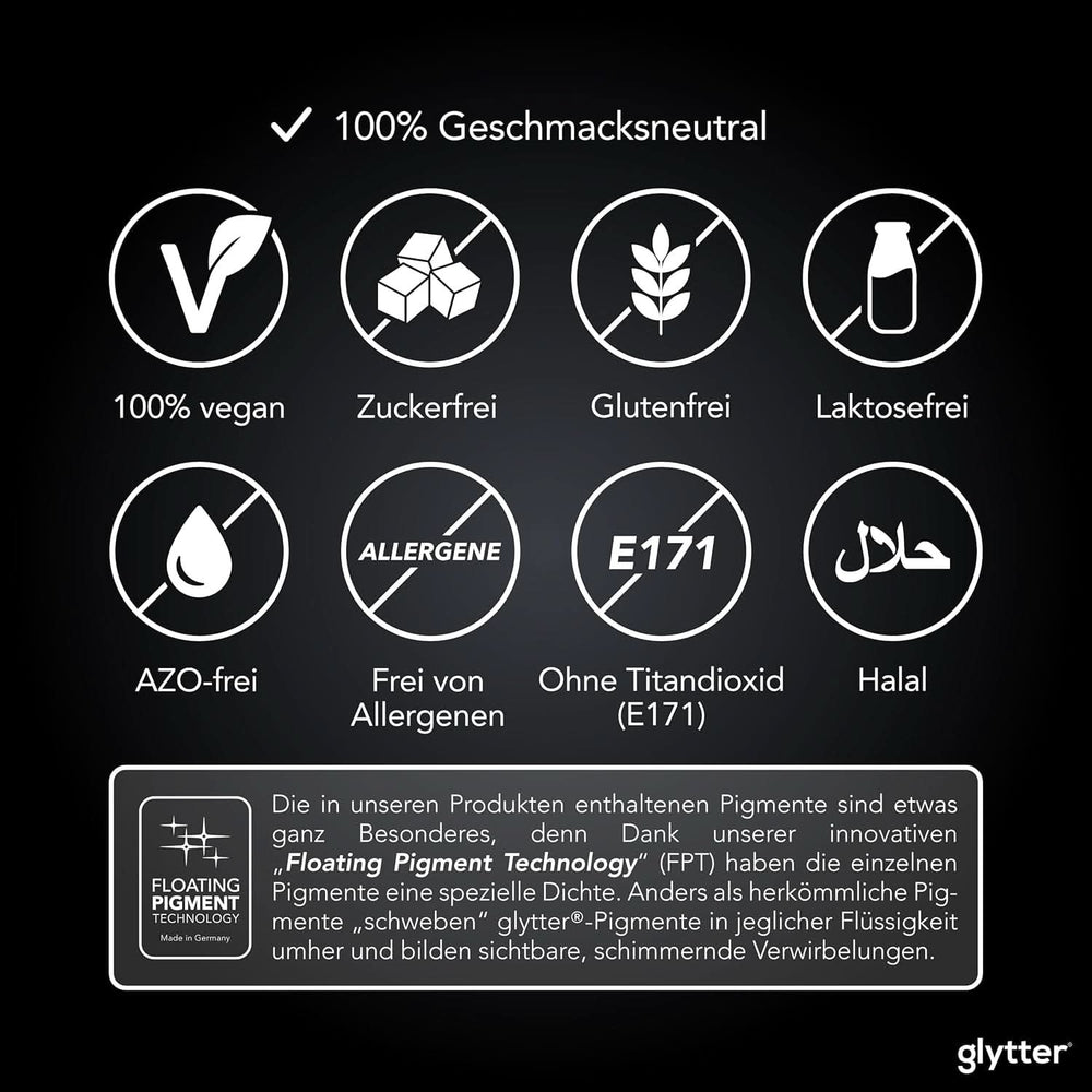 Glytter, Glitter comestibil pentru băuturi și lichide, 10 grame Glitter Naty Shop