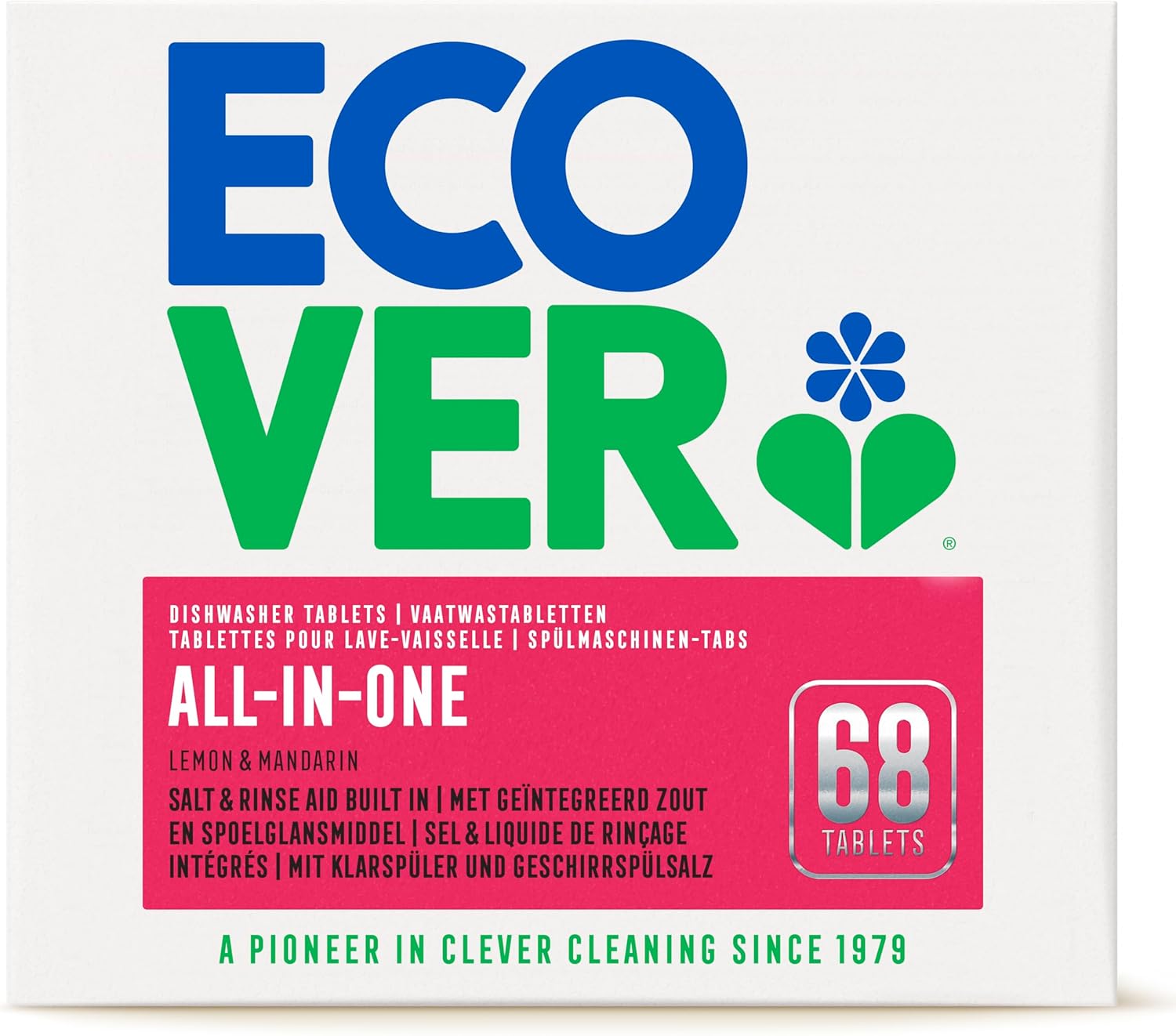 Ecover All-In-One, Detergent pentru Vase, Capsule, Lamaie si Portocale Naty Shop