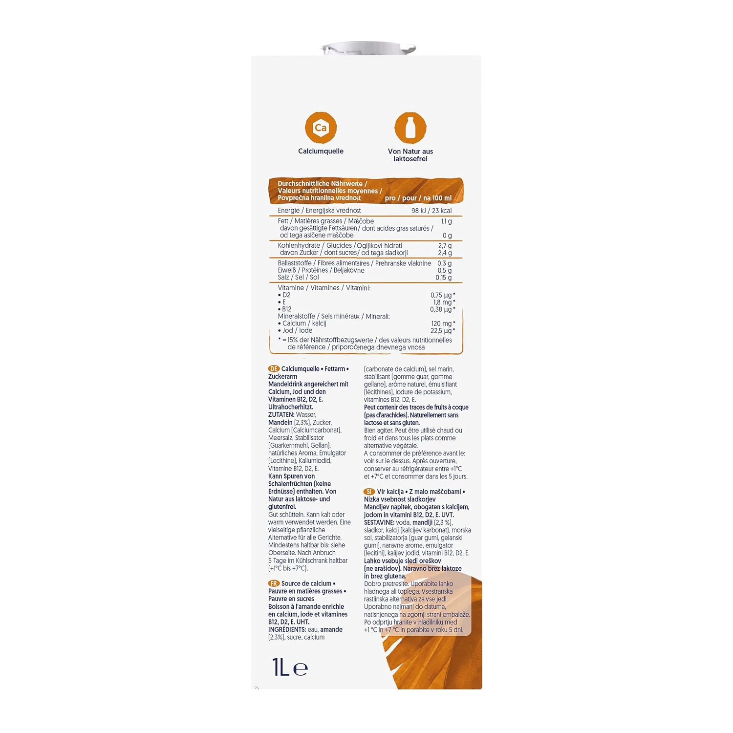 Alpro Mandeldrink Fără Zahăr - Sursă De Calciu Și Vitamine