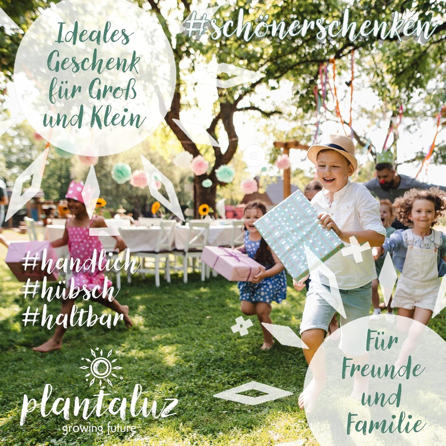 Set de semințe premium organice Plantaluz P04 – Set de semințe mediteraneene pentru legume și plante aromatice cu 10 soiuri pentru grădină, balcon și straturi înalte – incl. bețe de plantare FSC – Semințe organice cu polenizare liberă și fără OMG