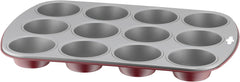 Original Kaiser Classic plus Muffinform Für 12 Muffins, Muffinform Blech 38X27 Cm, Antihaftbeschichtet, Standardgröße, Cupcake Formen, Muffin Backform, Rot Matrite si tavi pentru copt Naty Shop Rot