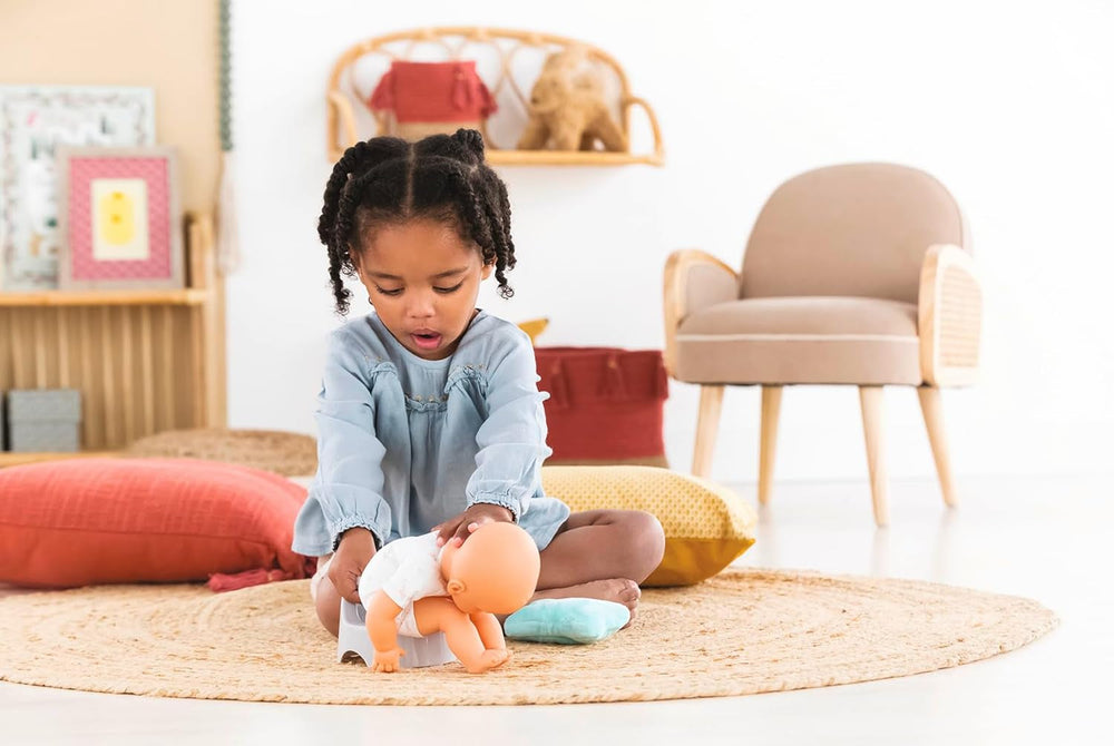 Corolle 9000110750 - Ma Premiere Poupee Töpfchen, Tuchspender, für alle 30-36cm Babypuppen, ab 18 Monaten