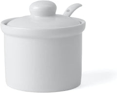 Holst Porcelain AT 216 FA1 Canister 0.17 L Butoi cu Lingură, alb, 8.5 x 8.5 x 6.5 cm