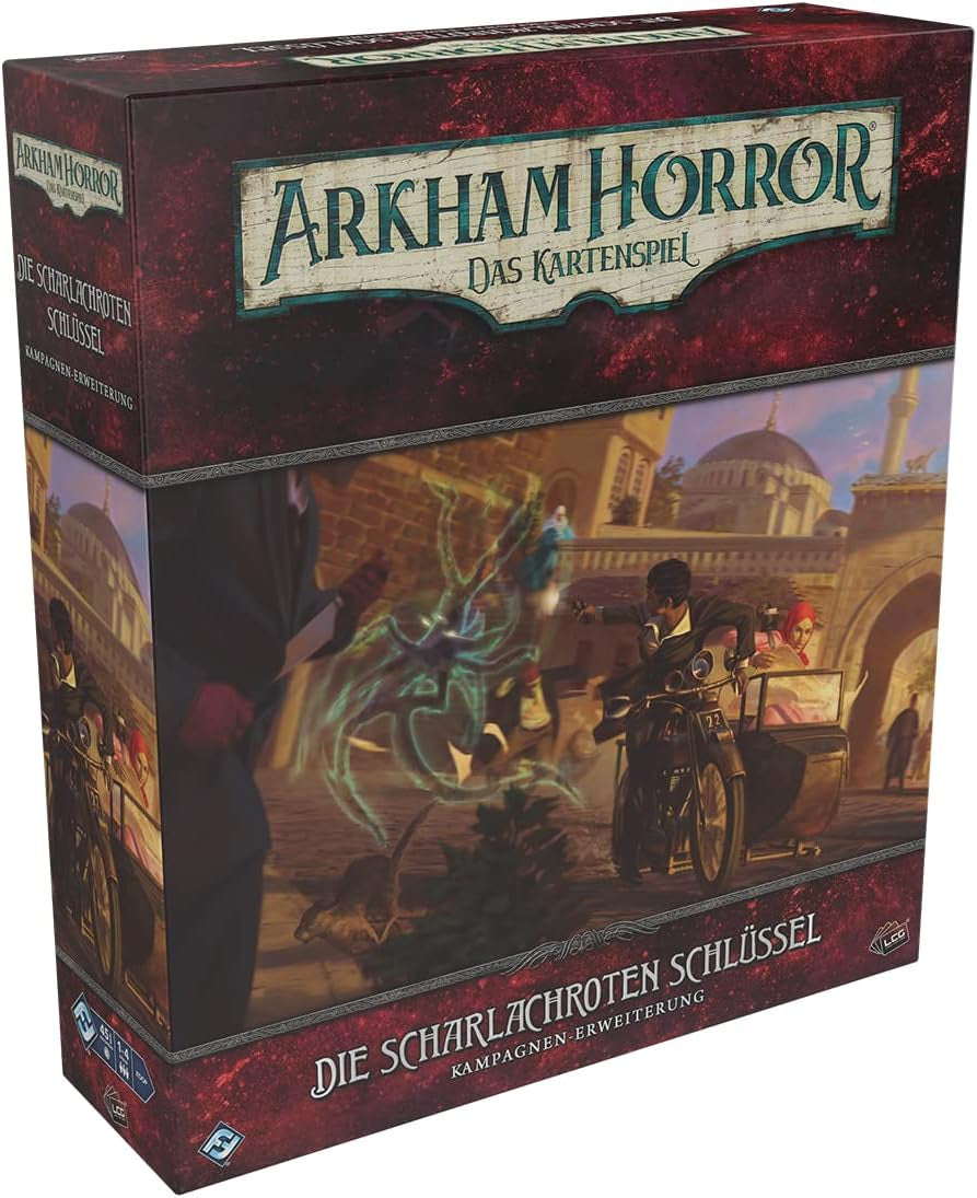 Fantasy Flight Games, Arkham Horror: LCG, Joc de bază, Joc pentru experți, Joc de cărți, 1-4 jucători, Vârste 14+, 45+ minute, Germană, Multicolor, Colorat