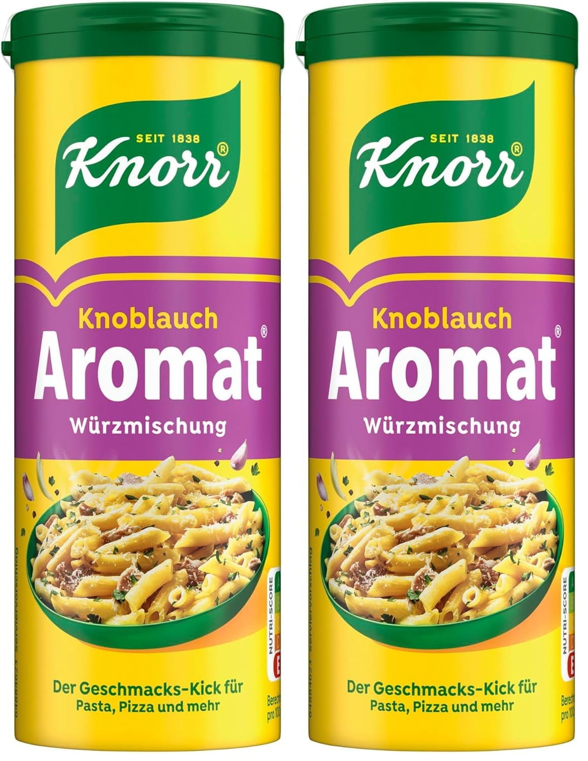 Knorr Würzmischung Knoblauch Aromat für schnelle Gerichte zum Würzen und Verfeinern von Pasta, Pizza, Gemüse und mehr 90 g