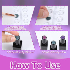 240 Stück Nagel Display Punkt Farbpunkte,Transparent Nail Art Display,Nagellack Displays Rund Für Nagelstudio Und Anfänger,Diy Nail Art Nagelstudios