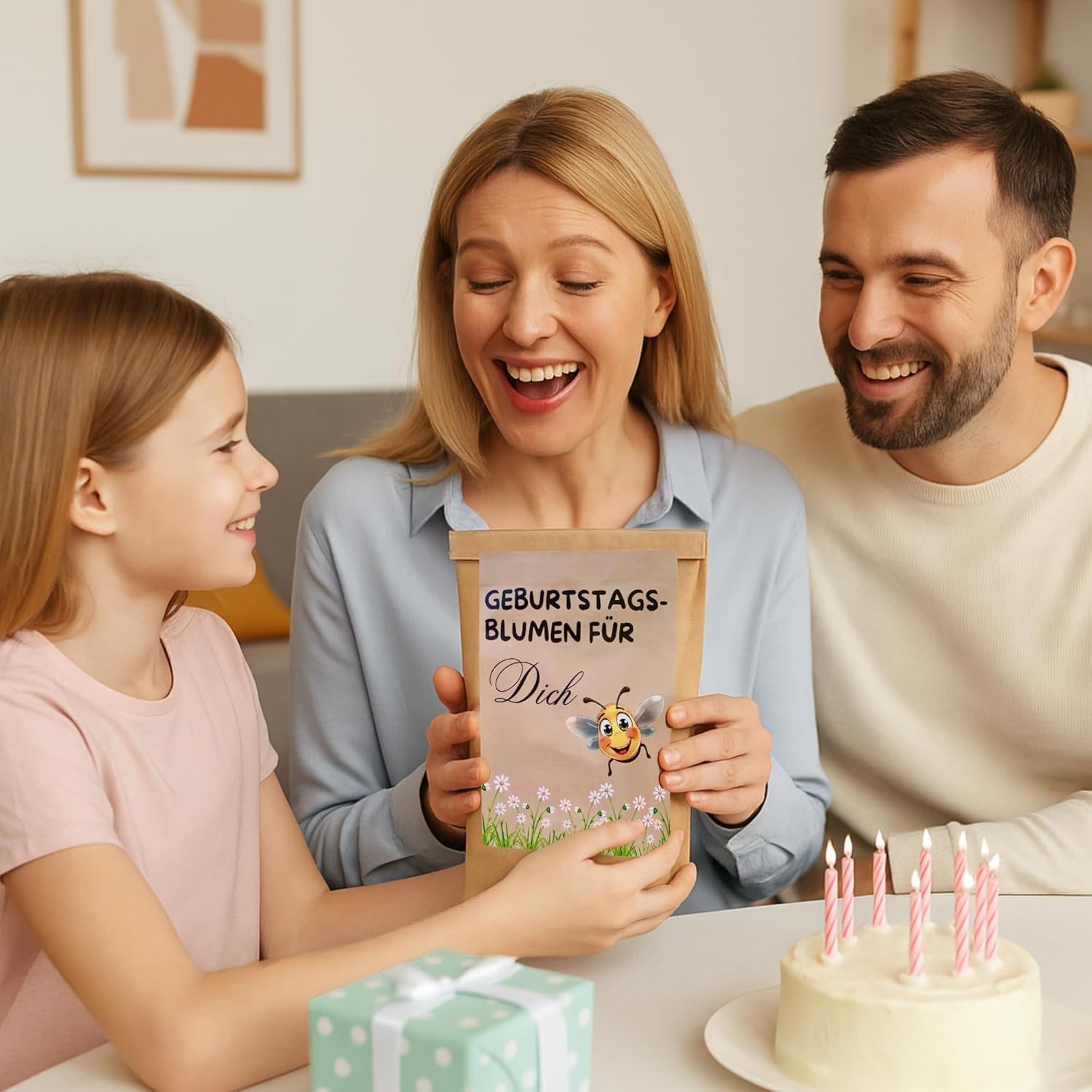 Cadou de ziua de naștere, kit de plantare a florilor pentru ziua de naștere, pungă cadou surpriză, cadou de ziua de naștere pentru femei, semințe de flori pentru plantare individuală