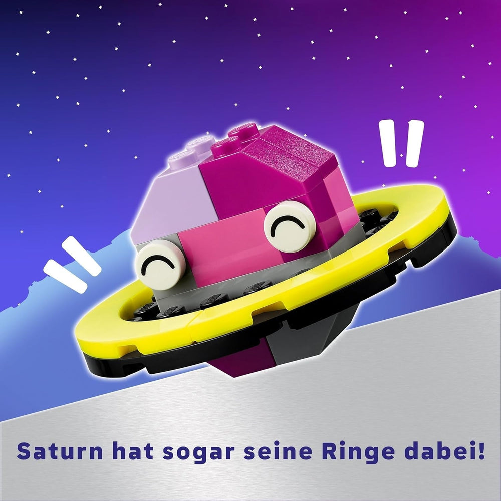 LEGO Classic Creative Space Planets, model construibil al sistemului solar pentru copii, jucărie spațială cu rachetă, navă spațială, planete și extratereștri, cadou pentru copii, băieți și fete de la 5 ani 11037 Seturi de constructie Besuche den LEGO-Store