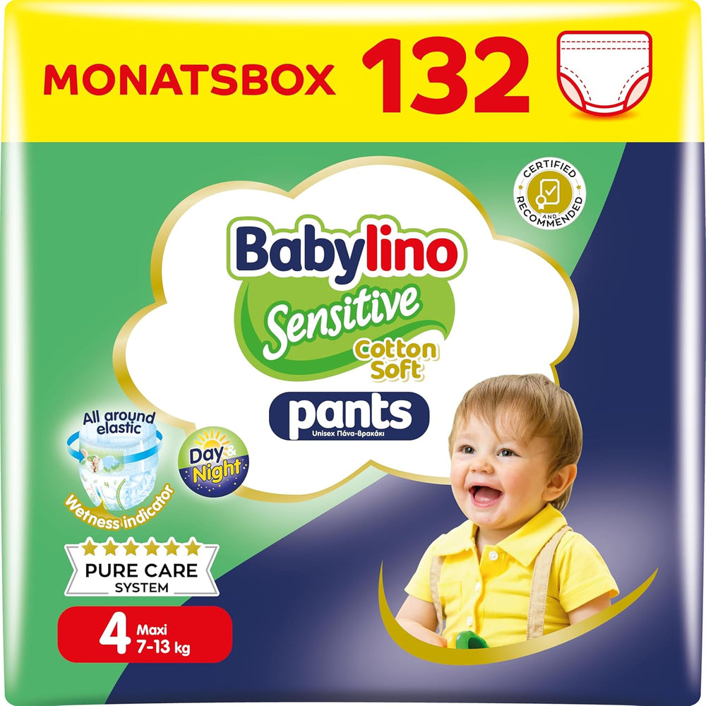 Scutece Sensitive Cotton Soft, mărimea 4, Pants Maxi (7-13 kg), 22 bucăți