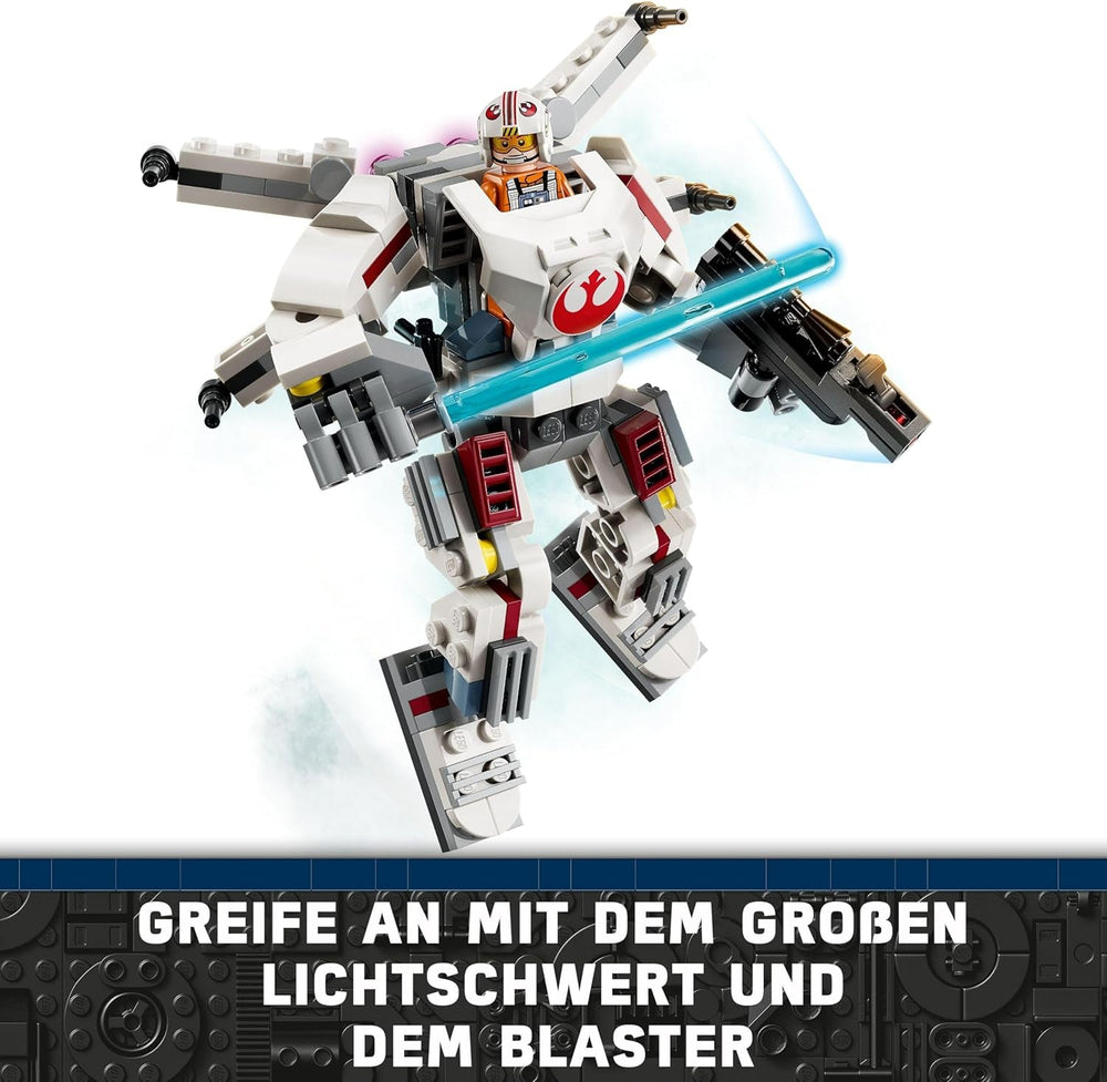 LEGO Star Wars X-Wing Mech al lui Luke Skywalker, cărămizi de jucărie de colecționat, aventură de acțiune, idee de cadou pentru băieți și fete creative cu vârsta de 6+ 75390 Seturi de constructie Besuche den LEGO-Store