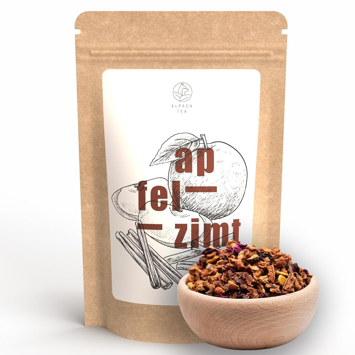 Alpaca Tea | Măr și scorțișoară | Amestec de ceaiuri din fructe | Vrac | Resigilabil (100 g)