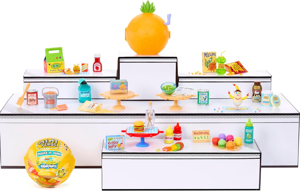 MGA's Miniverse Make It Mini Spongebob Squarepants – Mini-Sammlerstücke, Kunstharz-Bastelspiel, Nachgebildete Lebensmittel, Nicht ESSBAR, Für Sammler & Kinder ab 8