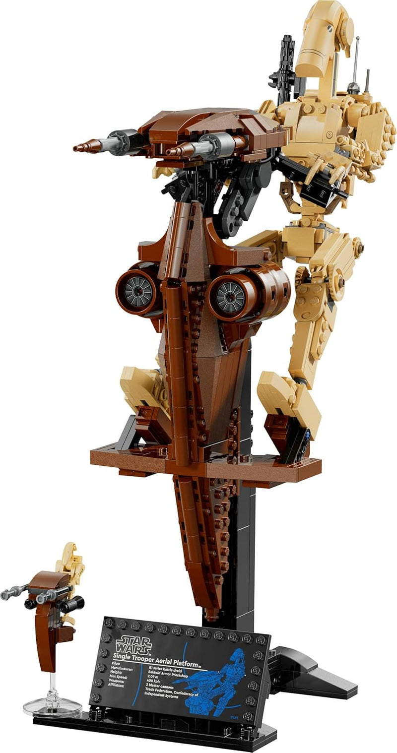 LEGO Star Wars 75428 Kampfdroide mit STAP Bauspielzeug - Spiel- und Ausstellungsfigur mit Speeder - Sammlergeschenk für Jungen ab 12 Jahren, Teenager und Fans von Die dunkle Bedrohung