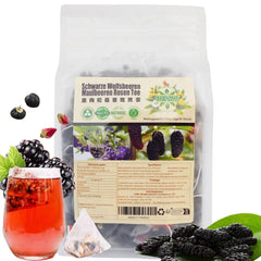 Ceai mixt cu coacăze negre, dud și trandafiri 黑枸杞桑葚玫瑰茶 8,8 oz (250 g, 5 g x 50 p) Ceai natural din plante chinezești
