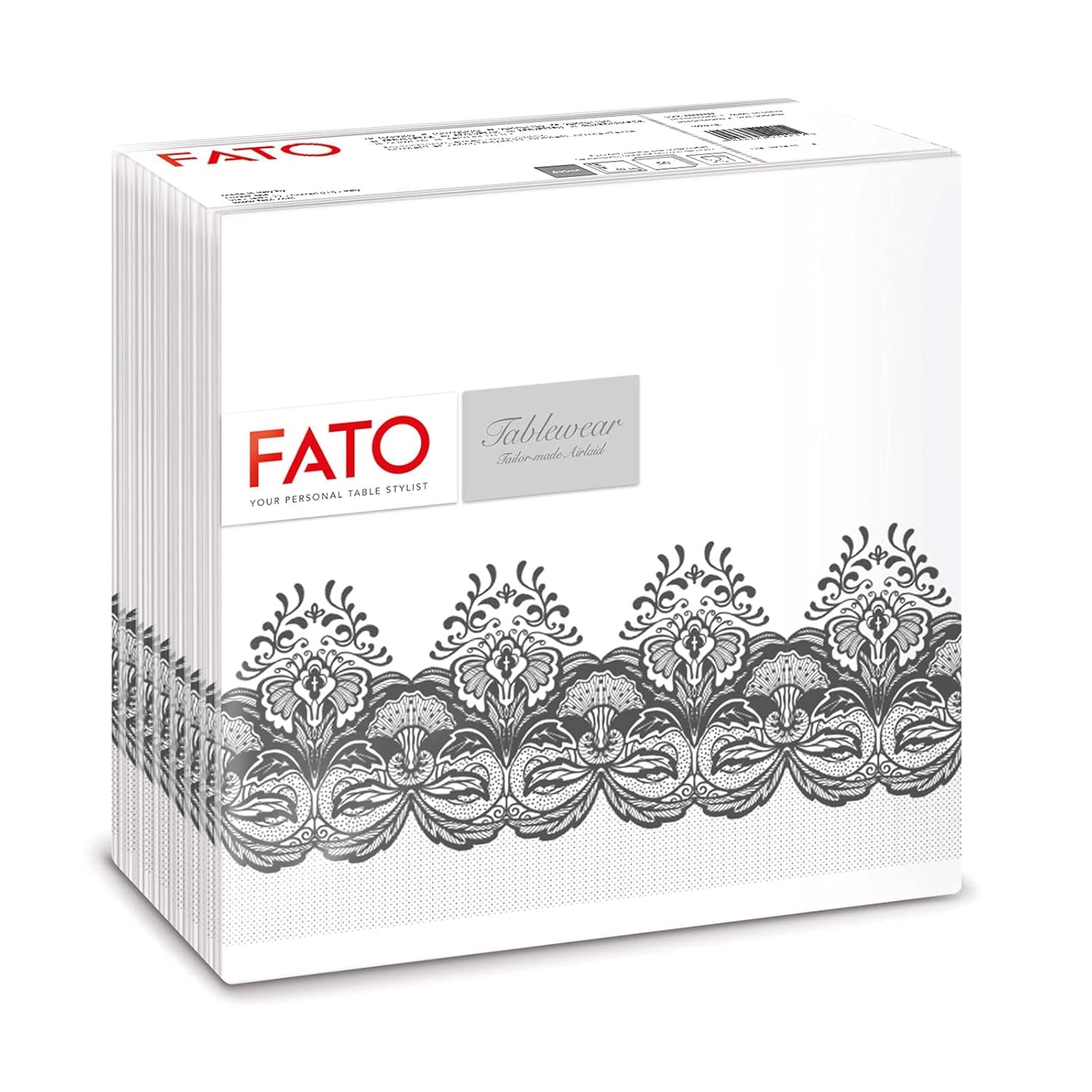 Fato - Șervețele din hârtie uscată, airlaid, efect textil, pachet cu 50 de șervețele, format 40X40 pliate în 4, Tropicana Decor