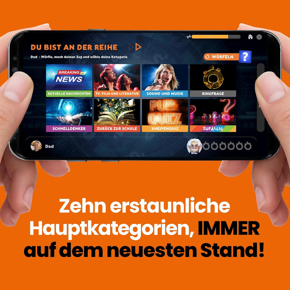 Outsmarted – Jocul de societate cu quiz digital | Copii, adolescenți și adulți | Seară de jocuri de generație următoare pentru familie și prieteni | 2–24 de jucători | Vârste 8+ | Peste 10.000 de întrebări