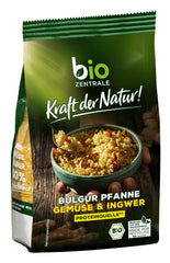 Biozentrale Bulgur la tavă cu legume și ghimbir | 200 g | perfect pentru o masă rapidă la pachet | sursă de proteine vegane | ușor de preparat