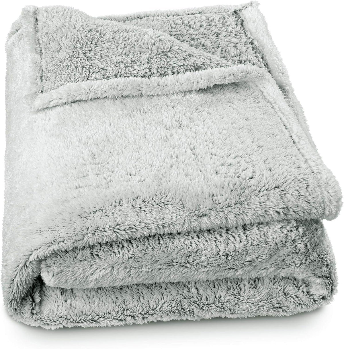 Aqua-Textil Fluffy cuddly pătură 150 X 200 Cm Gri Alb Melange Plush TV pătură Bedspread Sherpa Fleece Oeko-Tex Ottawa Paturi si Cuverturi Besuche den aqua-textil-Store Fleece Sherpa alb gri Pătură confortabilă 150 X 200 Cm