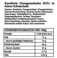 Hofbauer Vienna Orangette crude, felii de portocală acoperite cu ciocolată, 1000 g