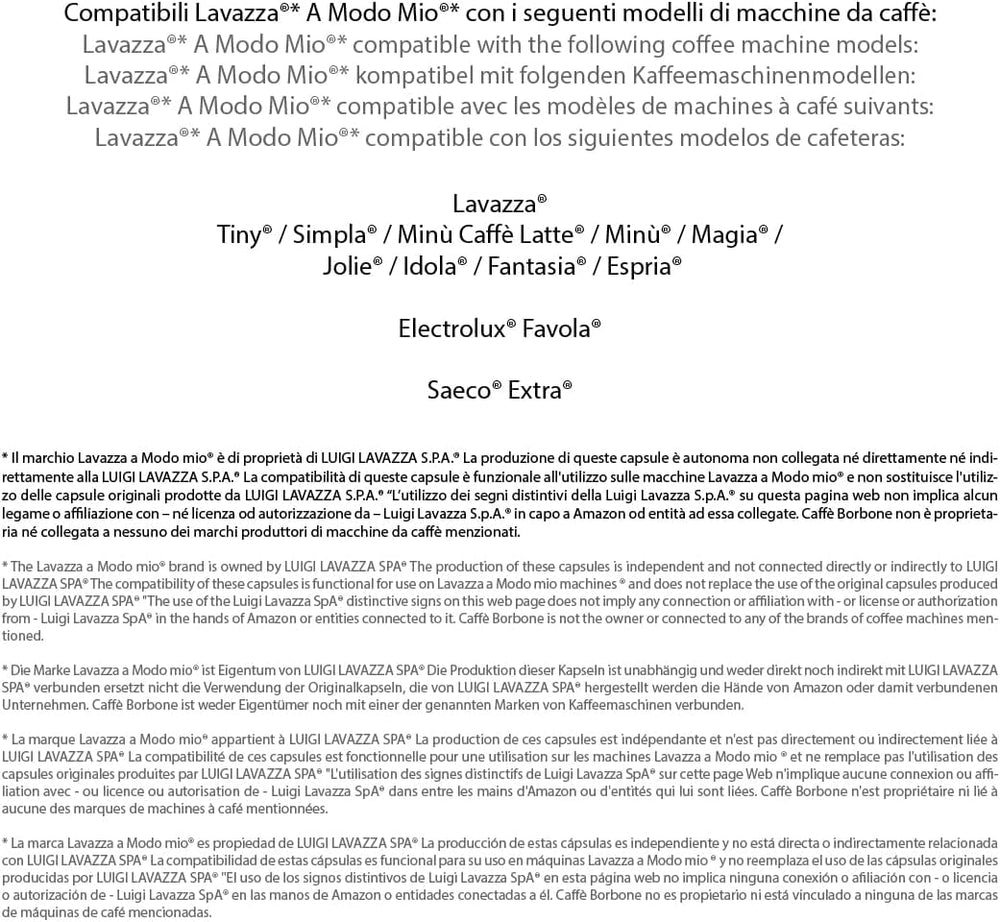 Caffè Borbone Don Carlo, Rote Mischung - 50 Kapseln - Kompatibel mit Lavazza®* A Modo Mio®* Haushalts-Espressomaschinen