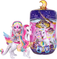 Magic Pixlings Pop + Pony Set mit Puppe und Pony - Magic Unboxing mit speziellen Zaubern - Puppe mit langen Mähnen zum Kämmen - Kinder ab 3 Jahren berühmt - MG104000