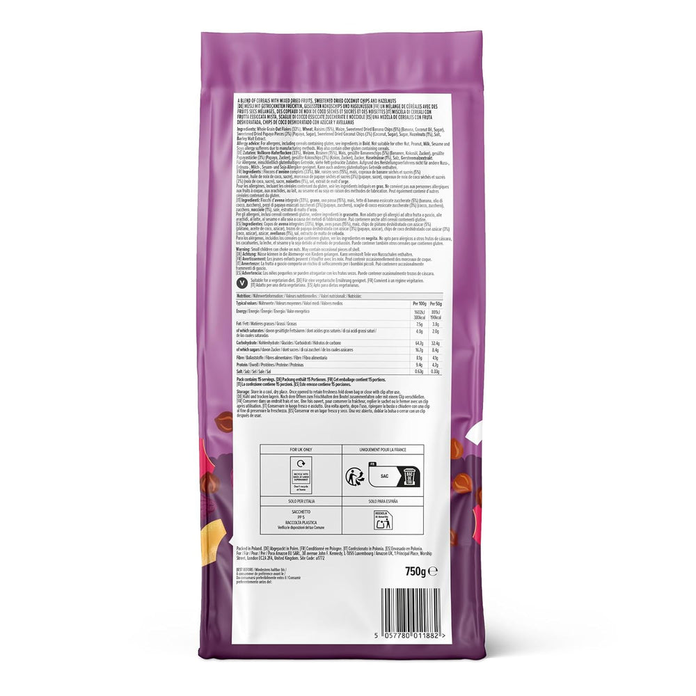 Muesli cu fructe și nuci de la Amazon, 750g