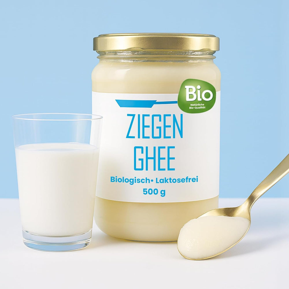 Ghee Easy 850g Ghee Bio von Grasgefütterten Kühen - Ghee Butter ohne Zusatzstoffe - Zertifiziert Organisch & Biologisch - Hochreines Ayurveda Ghee ohne Laktose und Gluten - 100% Europäisch