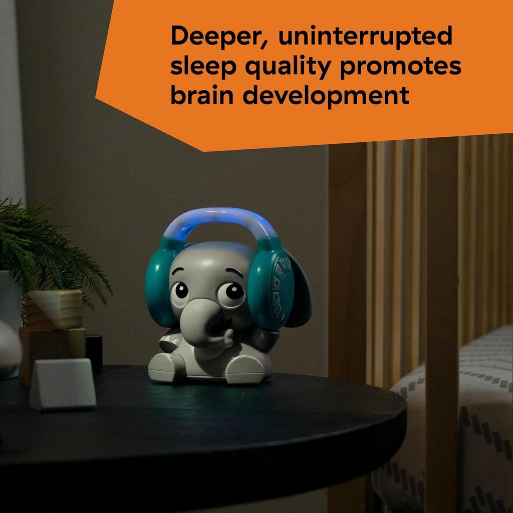 Baby Einstein Earl the Elephant Bluetooth Sound Machine, sistem de muzică + lumină de noapte, de la bebeluș la copil mic Jucarii Bebe Naty Shop