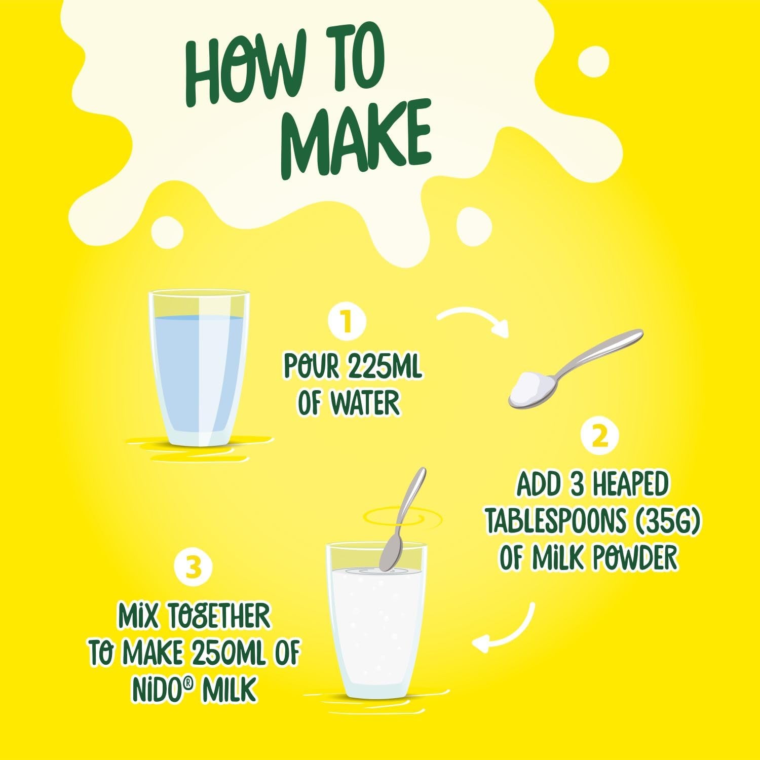 Instant Vollmilchpulver, Ersatz für frische Milch, für Tee und Kaffee, 1,8 kg Dose