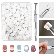 200 Stück Nail Art Schwamm Mit Metallgreifer,Nagelkunst Rendering Werkzeuge Mit Greifer,Sponge Nagel Pinsel,Nageldesign Zubehör Für Nail Art Rendering
