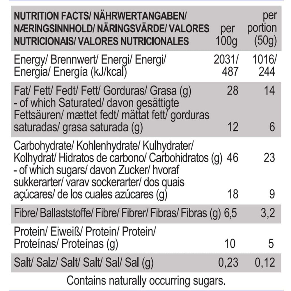 Fursecuri vegane cu caramel sărat și migdale - Ambalate individual, fără gluten, fără soia, organice, cu migdale și ovăz - Pachet multiplu de 12 x 50g (pachet de 2)