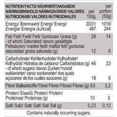 Fursecuri vegane cu caramel sărat și migdale - Ambalate individual, fără gluten, fără soia, organice, cu migdale și ovăz - Pachet multiplu de 12 x 50g (pachet de 2)