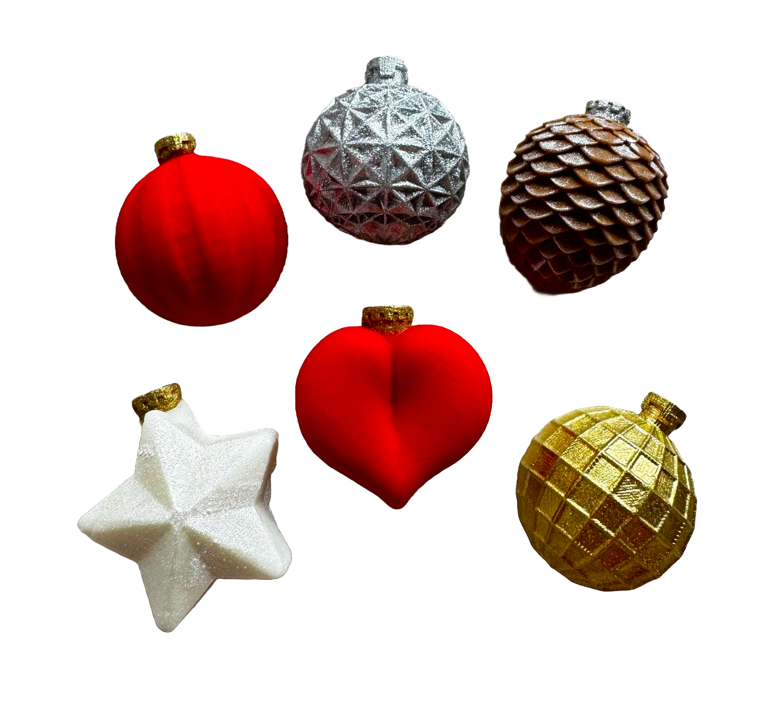 Set 6 decoratiuni comestibile din pasta de zahar, Globuri Decoratiuni din Pasta de Zahar Naty Shop