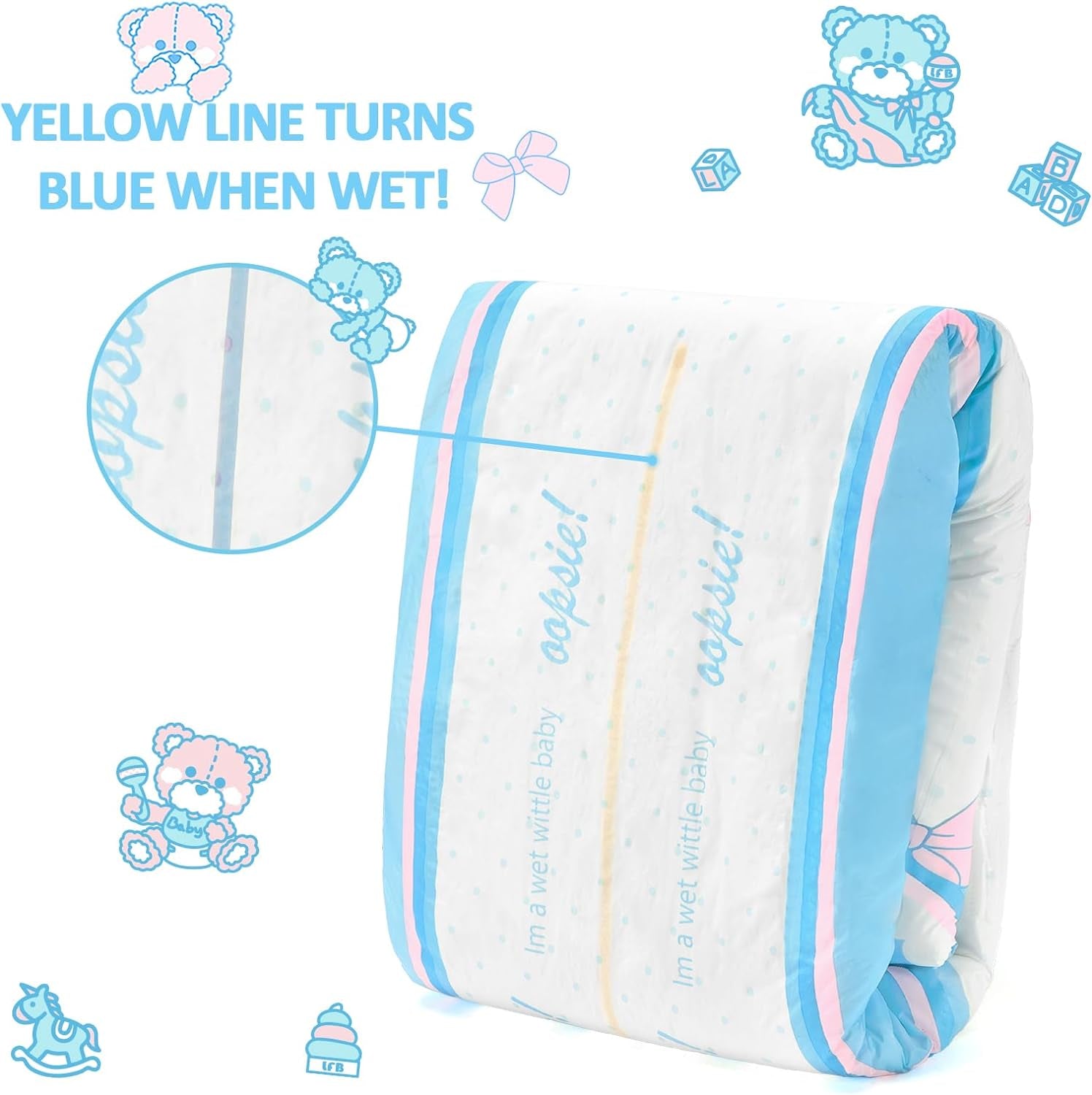 Scutece imprimate pentru adulți 5500-5800 ml, 10 bucăți - Chiloți pentru toaletă (XL)