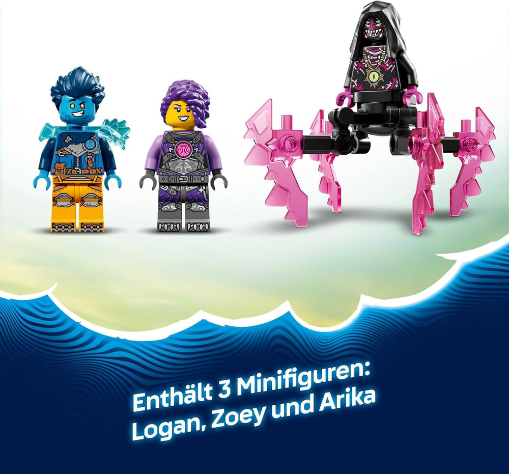 LEGO DREAMZzz 2in1 Krokodil-U-Boot - Spielzeug verwandelbar in Adler-U-Boot - inkl. 3 Minifiguren, 2 Spinnen und Einer sammelbaren blauen Schatz-Kreatur - Geschenk für Jungen ab 8 Jahren - 71512