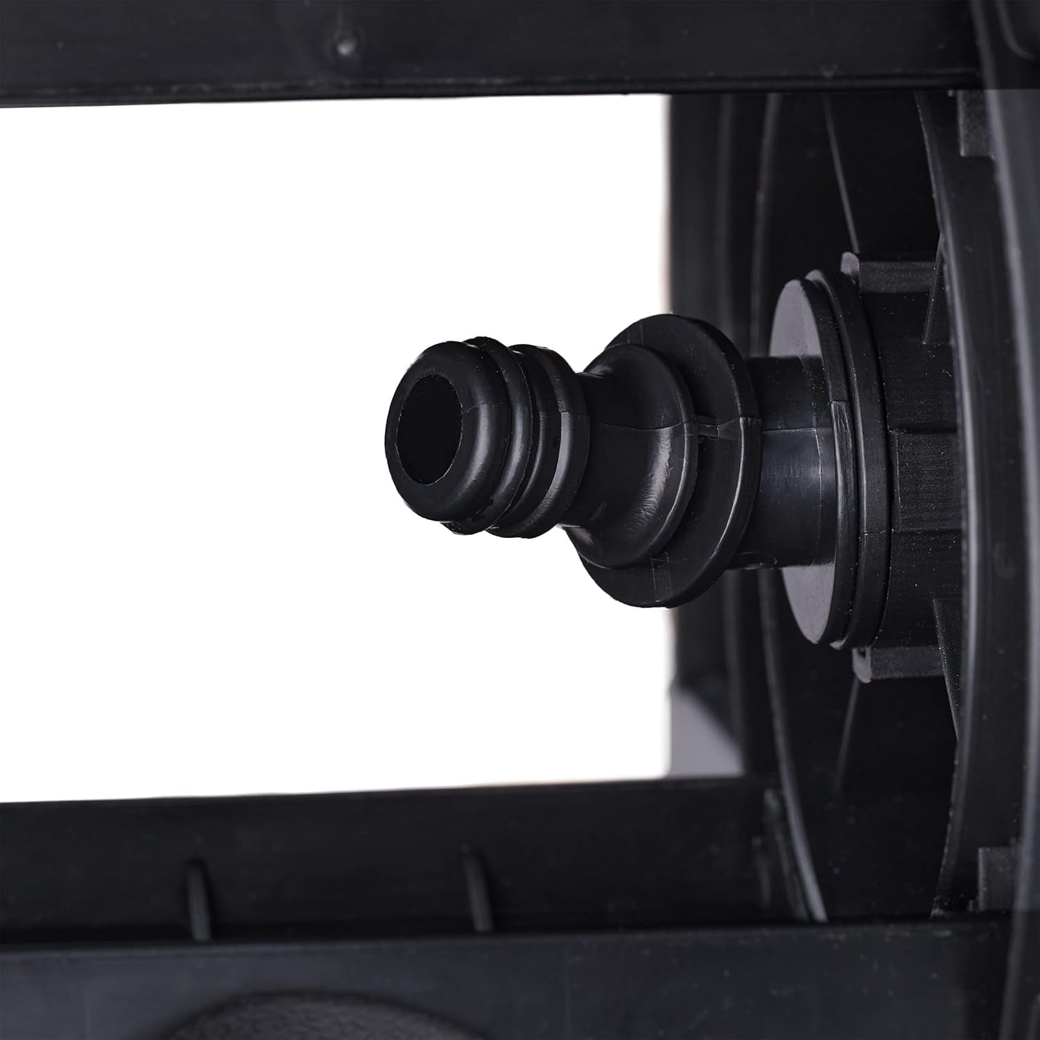 Rolă furtun Relaxdays, pentru furtun de 30 m 1/2", oțel, plastic, suport furtun, HL: 38 x 42 x 31 cm, negru/gri