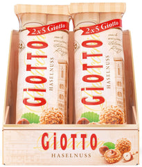 GiOTTO – o specialitate de patiserie preparată după o rețetă italiană originală – coajă de napolitană, umplutură cu lapte și cremă de alune și glazură din bucăți de alune – 10 x 21,5g