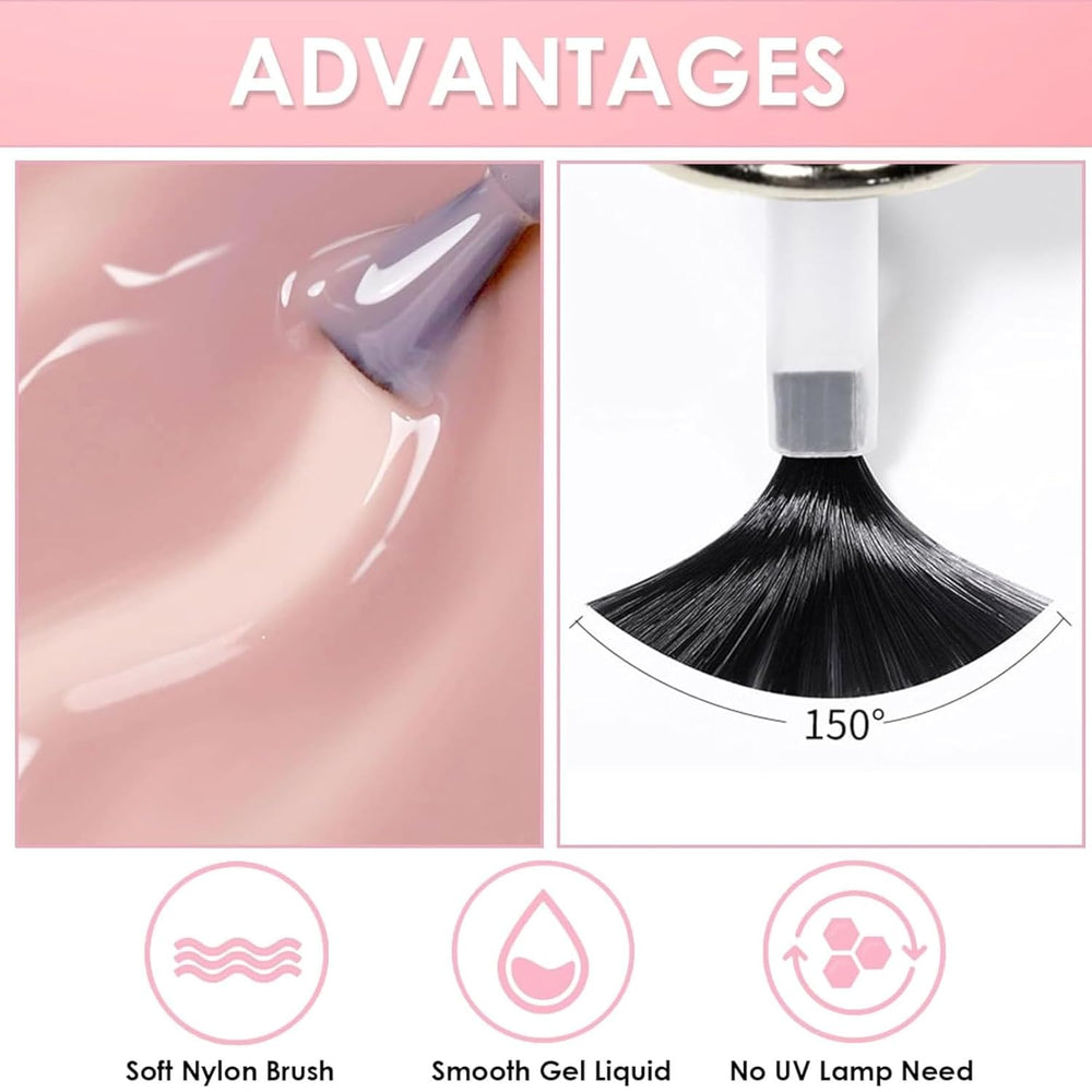 Set de ojă cu 4 piese - Oja pe bază de apă cu uscare rapidă și durabilă - Oja pentru design unghii DIY (set de 4 piese, stil nud, normal)