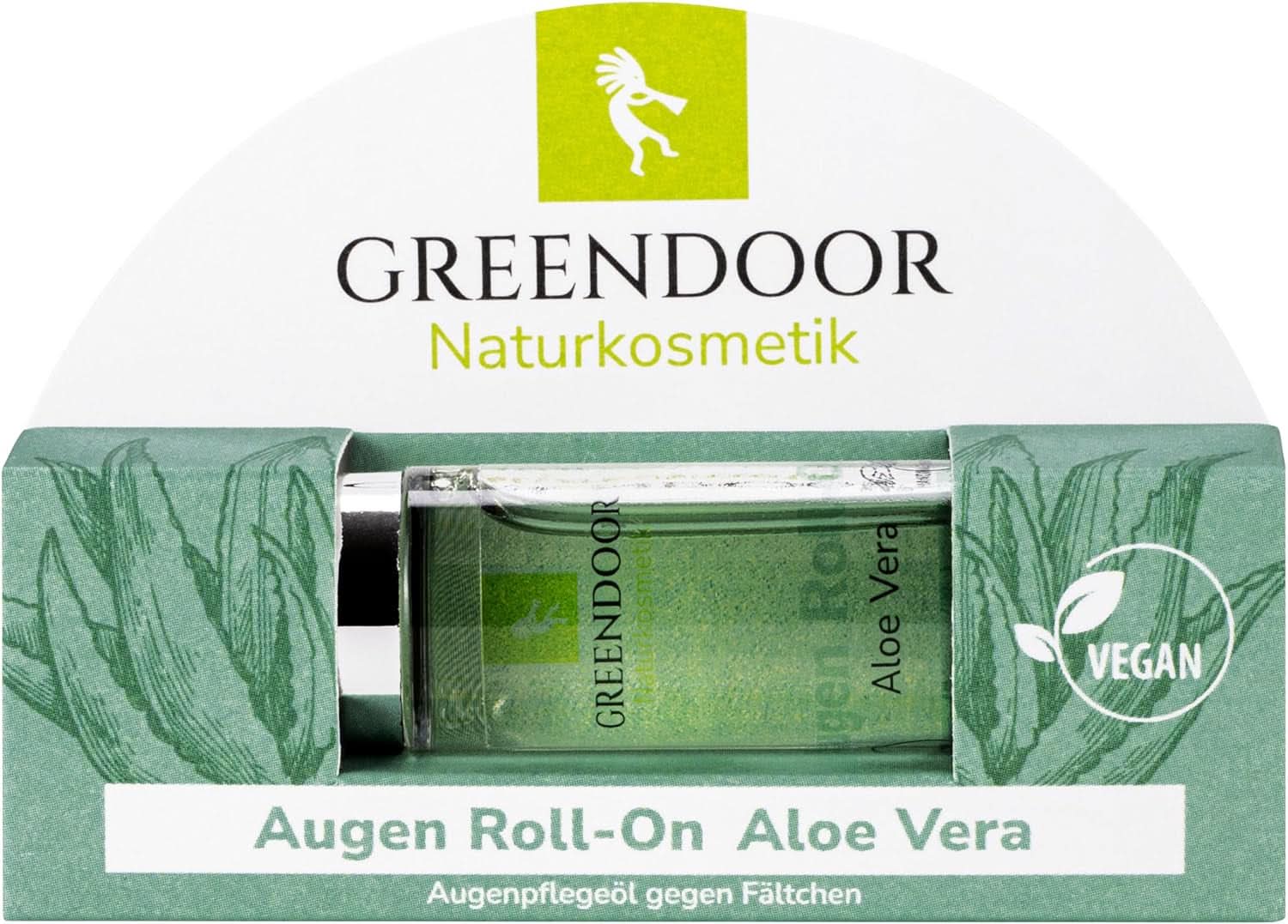 GREENDOOR Eye Roll-On Aloe Vera, ser natural antirid pentru ochi, 10 ml Cosmetice si Infrumusetare Naty Shop