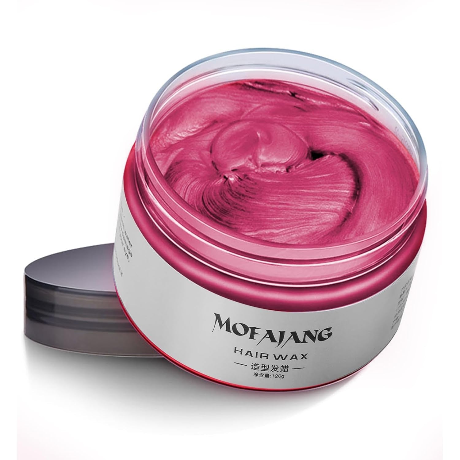 Culoarea temporară a părului Ceară Pomadă naturală, Formula de plante lavabilă Ton de păr pentru bărbați Femei, Ceară de vopsire a părului Mat pentru coafură fără grăsimi pentru petreceri, Cosplay și Halloween, 120g (Purple) Vopsea pentru par Naty Shop Roșu