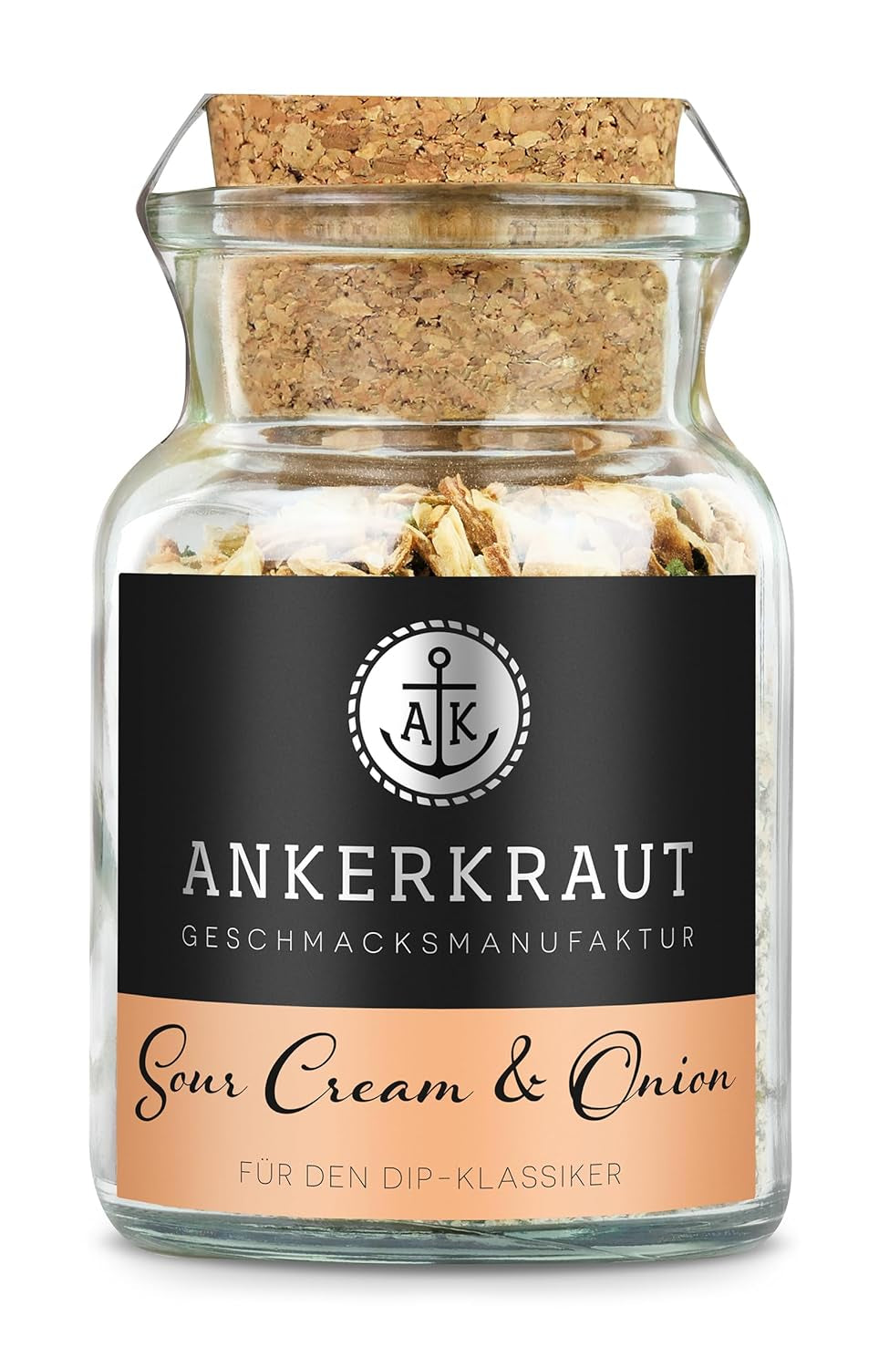 Ankerkraut "Sour-Cream & Onion", Dip-Gewürzmischung für Kartoffelspalten, Brot, Fleisch oder Chips, 160g im aromadichten Beutel