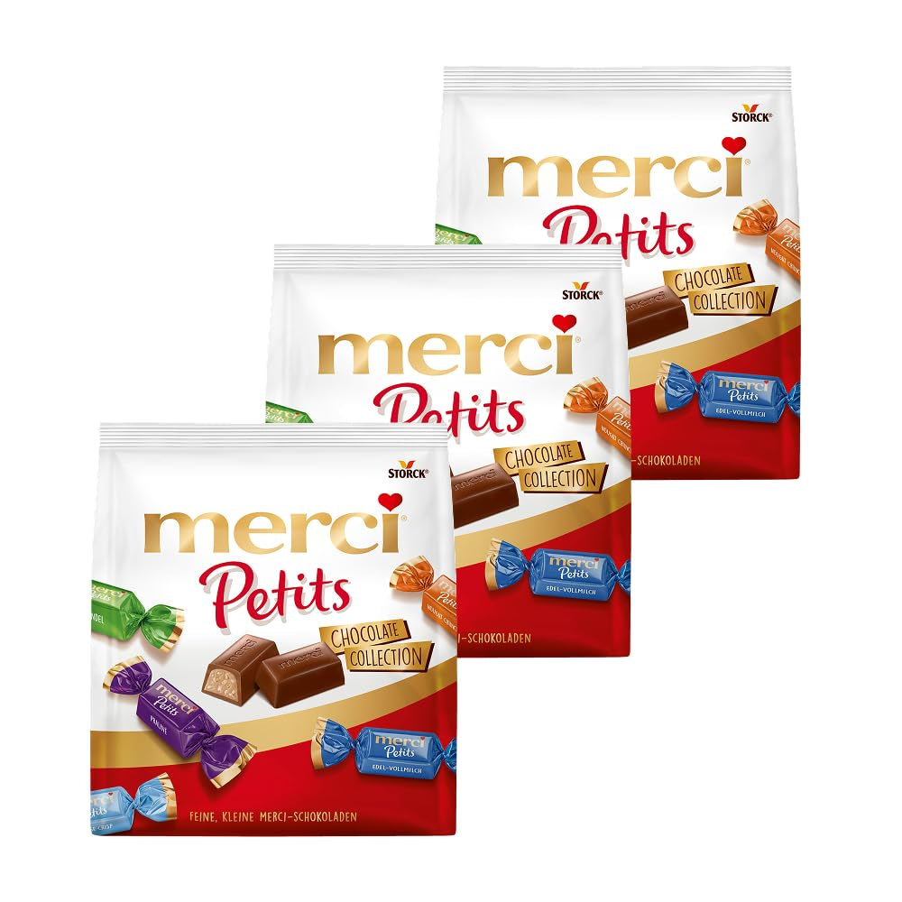 Merci Together – 1 x 175 g – Ciocolate umplute în cinci sortimente cu ciocolată fină cu lapte – Praline de ciocolată pentru a fi împărțite și oferite cadou