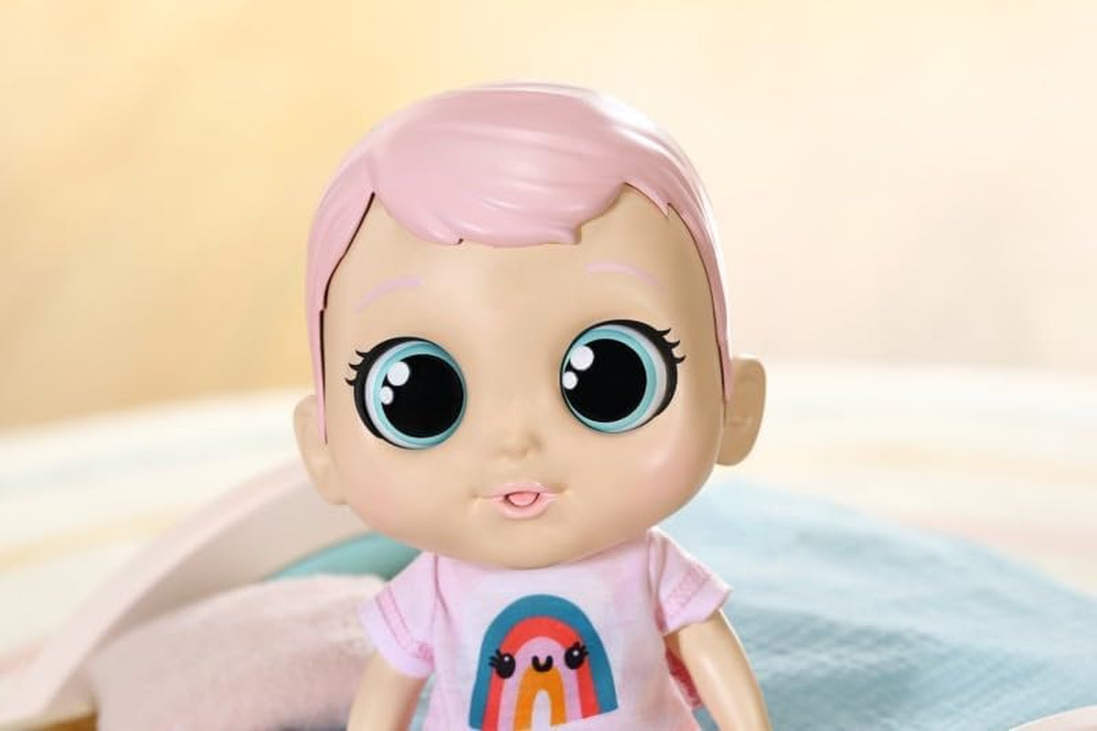 Baby Robin, 30 cm große Babypuppe mit beweglichen Augen und lustigen Soundfunktionen, inklusive Shirt, Hose, Mütze, Strampler, Flasche und Schnuller, 905586 Zapf Creation