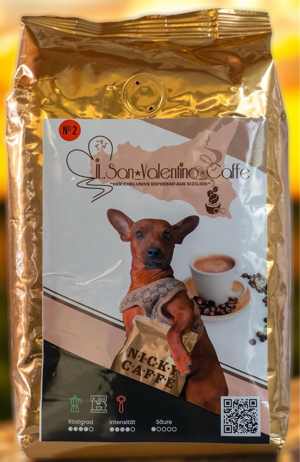 „ESPRESSOUL EXCLUSIV DIN SICILIA” NICKY CAFFÉ ESPRESSO ȘI COFFEE CREAM 50% ARABICA 50% CANEPHORA